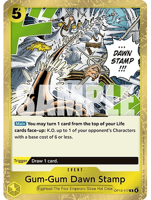 OP13-117 R Gum-Gum Dawn Stamp