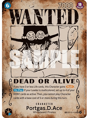 OP13-119 (Alternate Art) Portgas.D.Ace (119) (Wanted Poster)