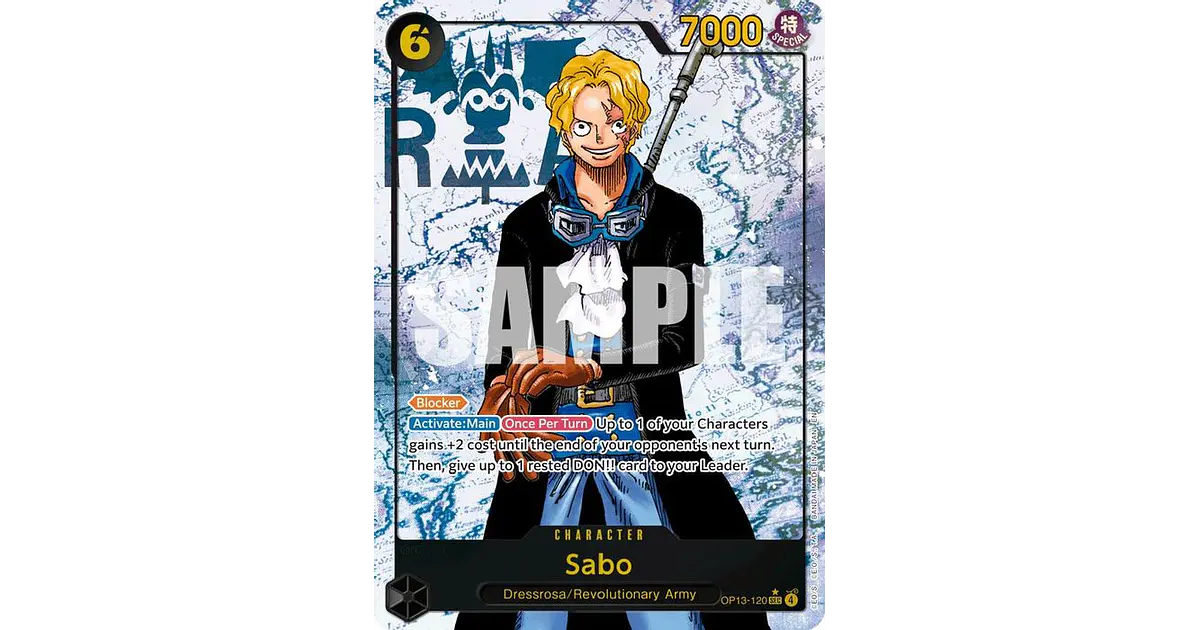 OP13-120 サボ コミパラ SABO Manga Rare Paralle サボ(パラレル/海賊旗背景/漫画絵)【SEC/P】{OP13-120} - カード