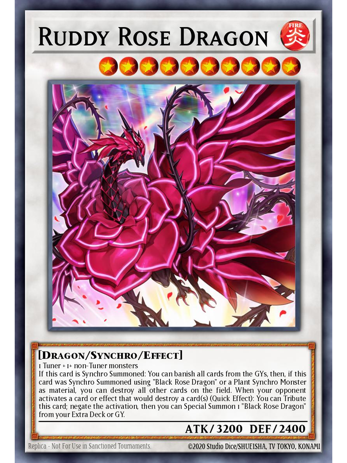 Ruddy Rose Dragon - L5DD-ENA32 - Common 1st Edition 1