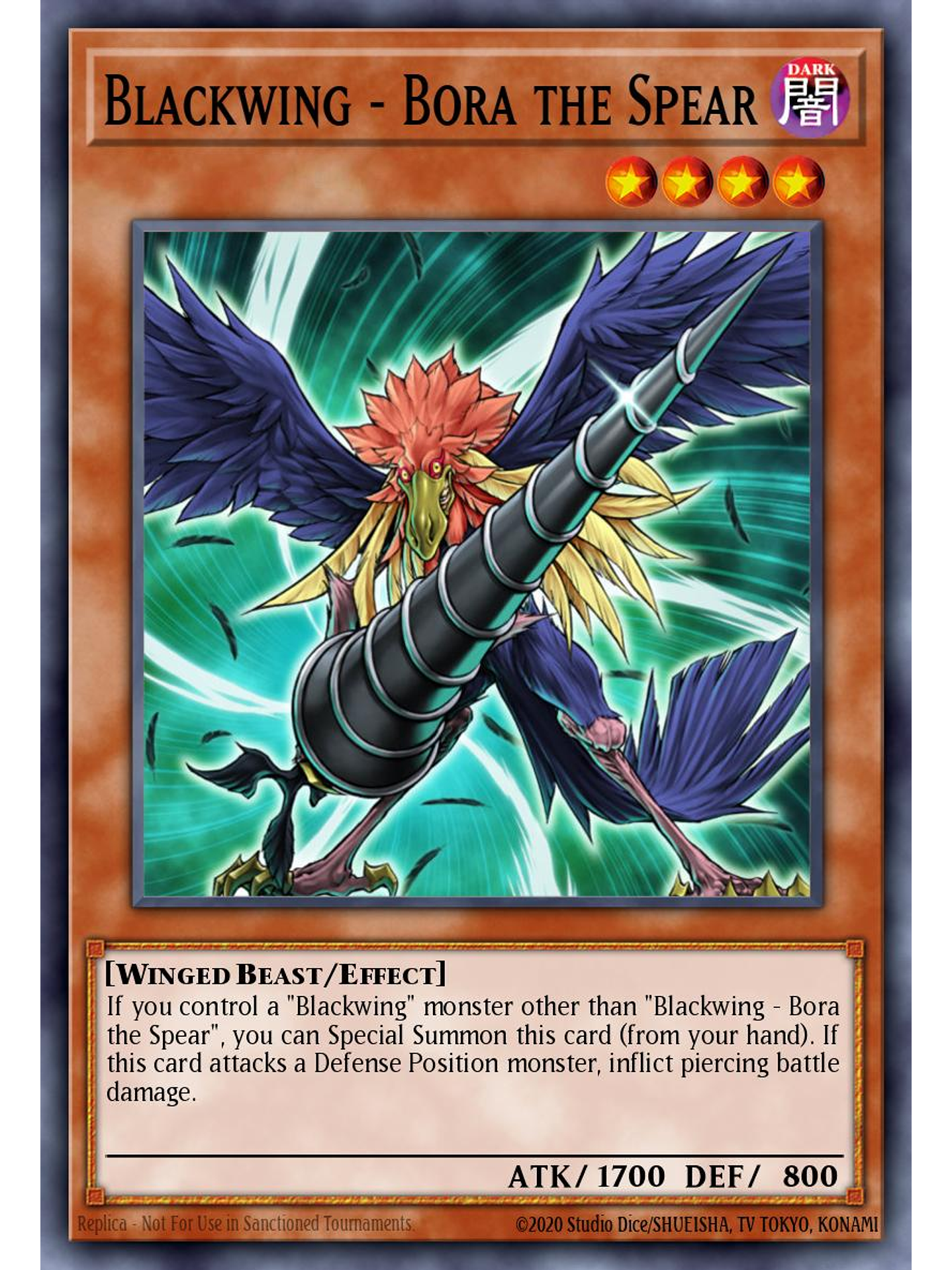 Blackwing - Bora the Spear - L5DD-ENC02 - Common 1st Edition 1