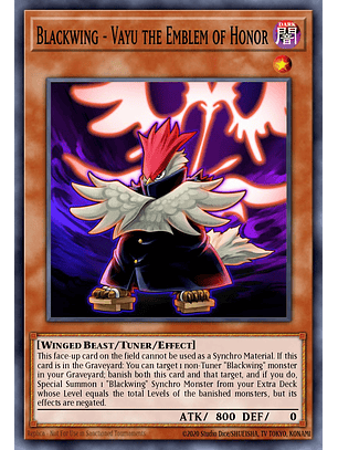 Blackwing - Vayu the Emblem of Honor - L5DD-ENC03 - Ultra Rare 1st Edition