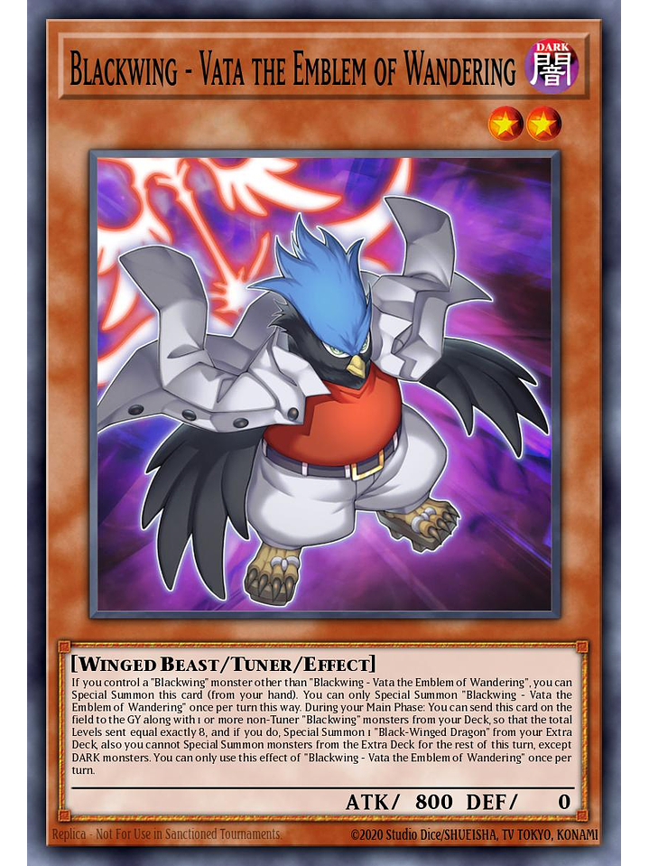 Blackwing - Vata the Emblem of Wandering - L5DD-ENC12 - Common 1st Edition 1