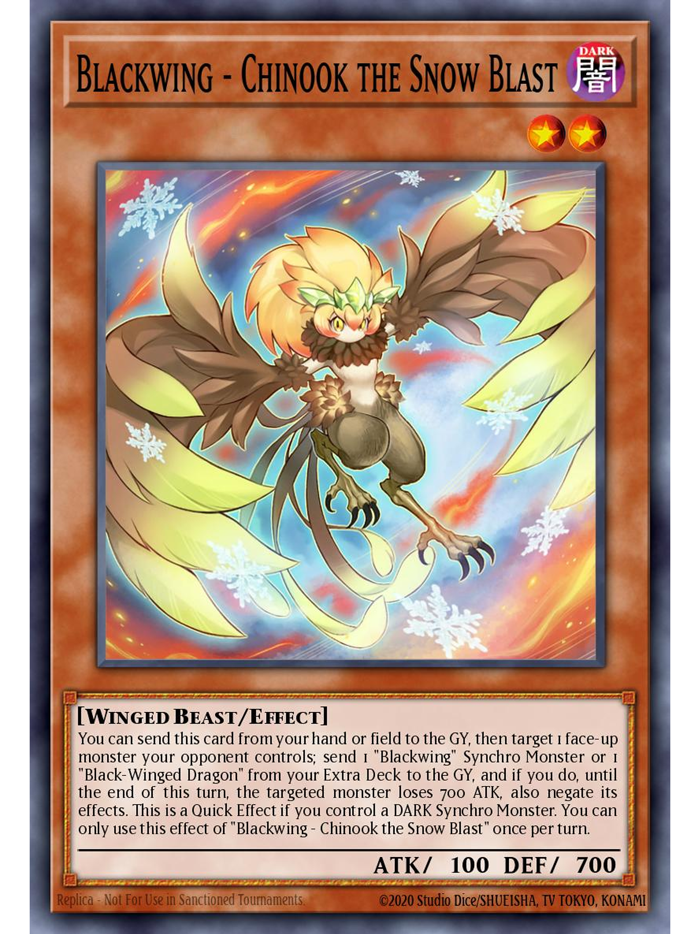 Blackwing - Chinook the Snow Blast - L5DD-ENC14 - Common 1st Edition 1