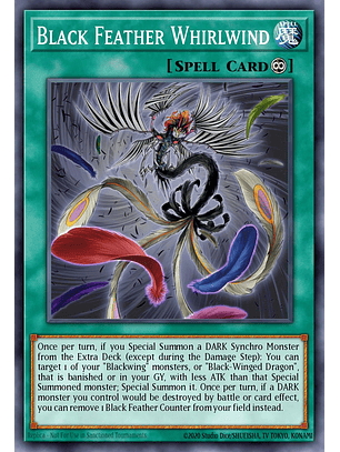 Black Feather Whirlwind - L5DD-ENC22 - Common 1st Edition
