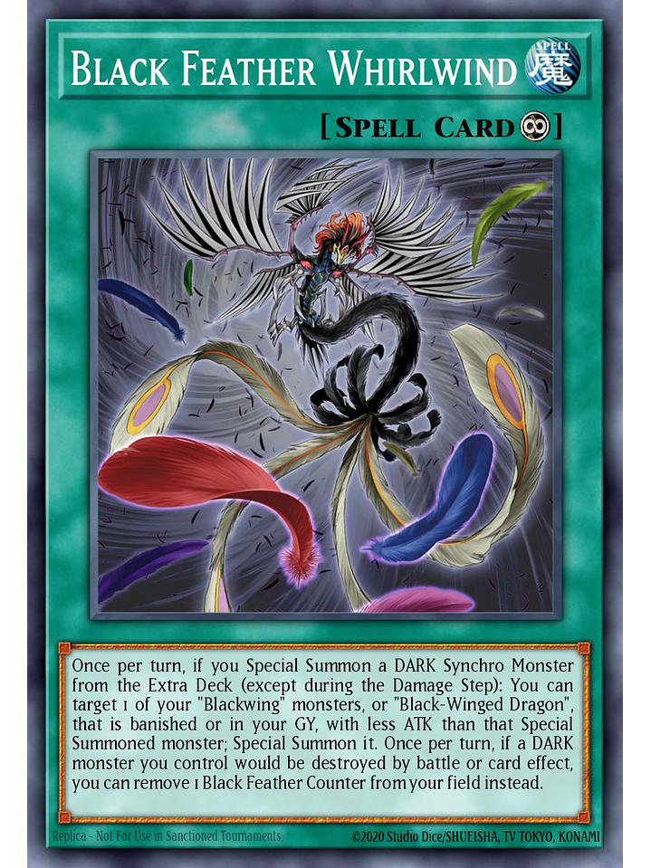 Black Feather Whirlwind - L5DD-ENC22 - Common 1st Edition 1