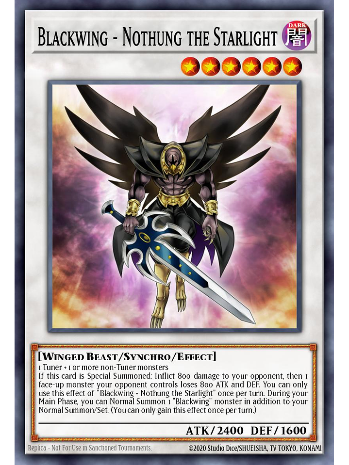 Blackwing - Nothung the Starlight - L5DD-ENC31 - Ultra Rare 1st Edition 1