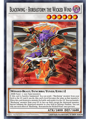 Blackwing - Boreastorm the Wicked Wind - L5DD-ENC34 - Common 1st Edition