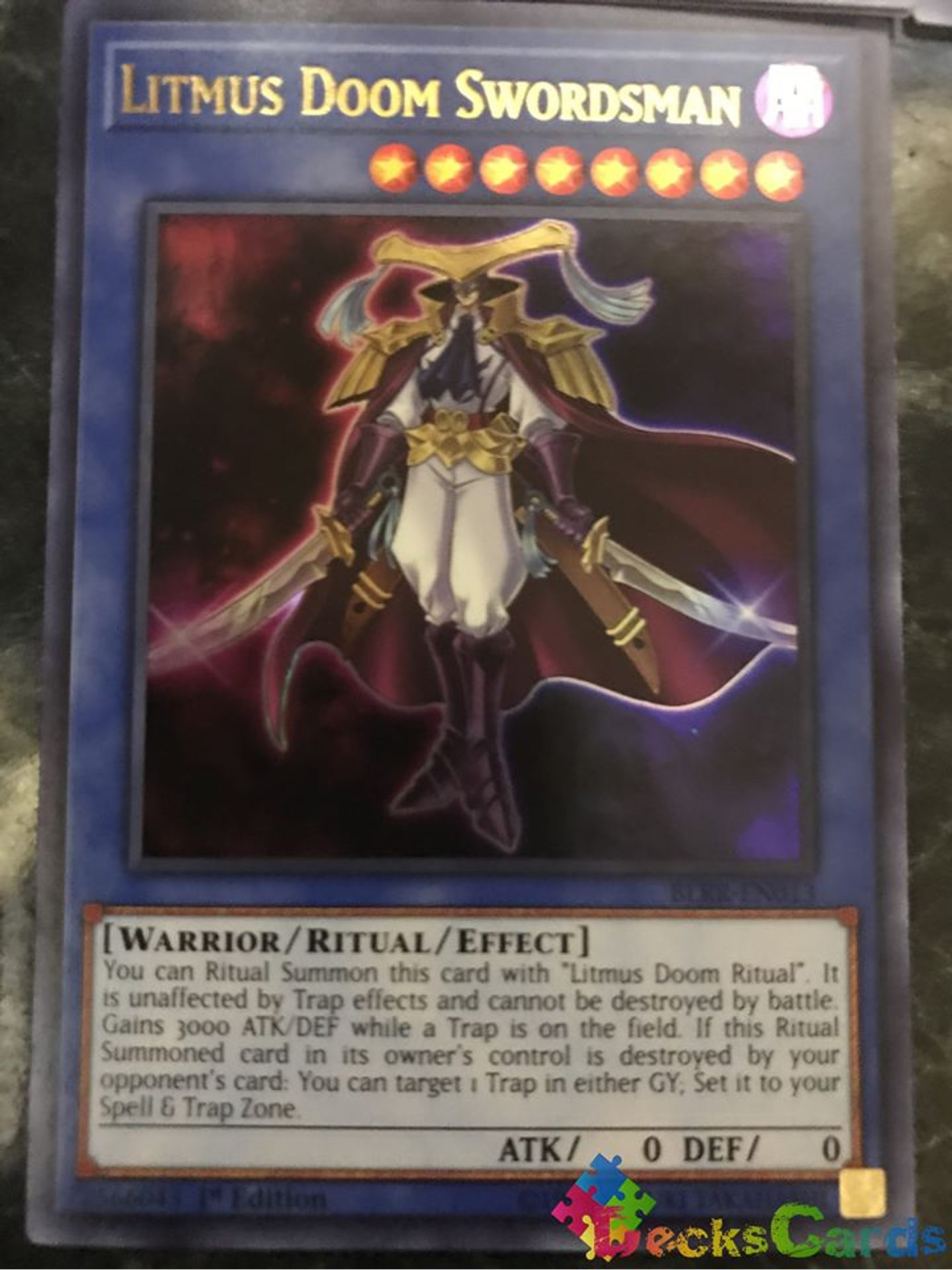 Litmus Doom Swordsman - BLRR-EN013 - Ultra Rare 1st Edition 1