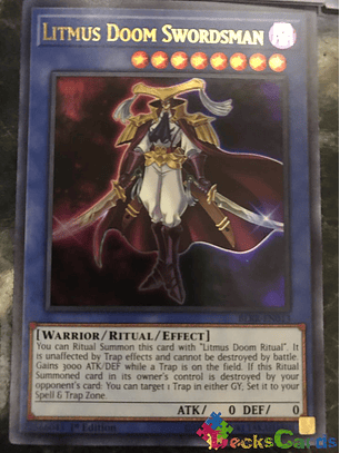 Litmus Doom Swordsman - BLRR-EN013 - Ultra Rare 1st Edition