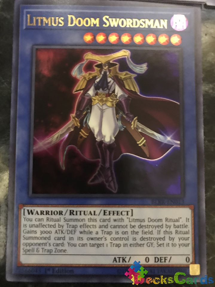 Litmus Doom Swordsman - BLRR-EN013 - Ultra Rare 1st Edition 1