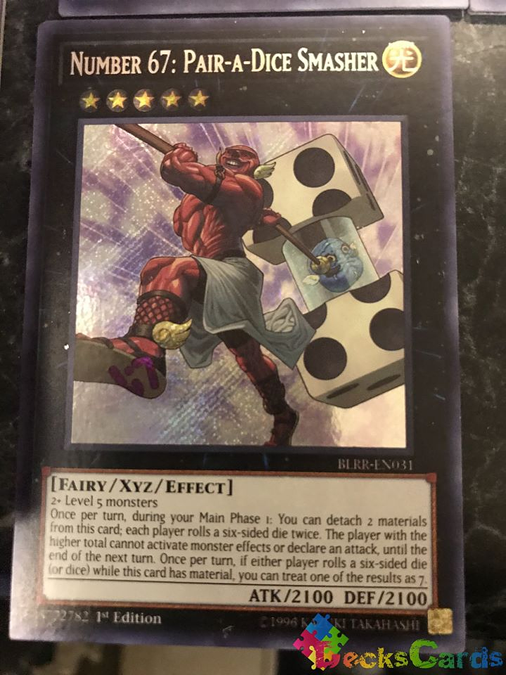 Number 67: Pair-a-Dice Smasher - BLRR-EN031 - Secret Rare 1st Edition 1