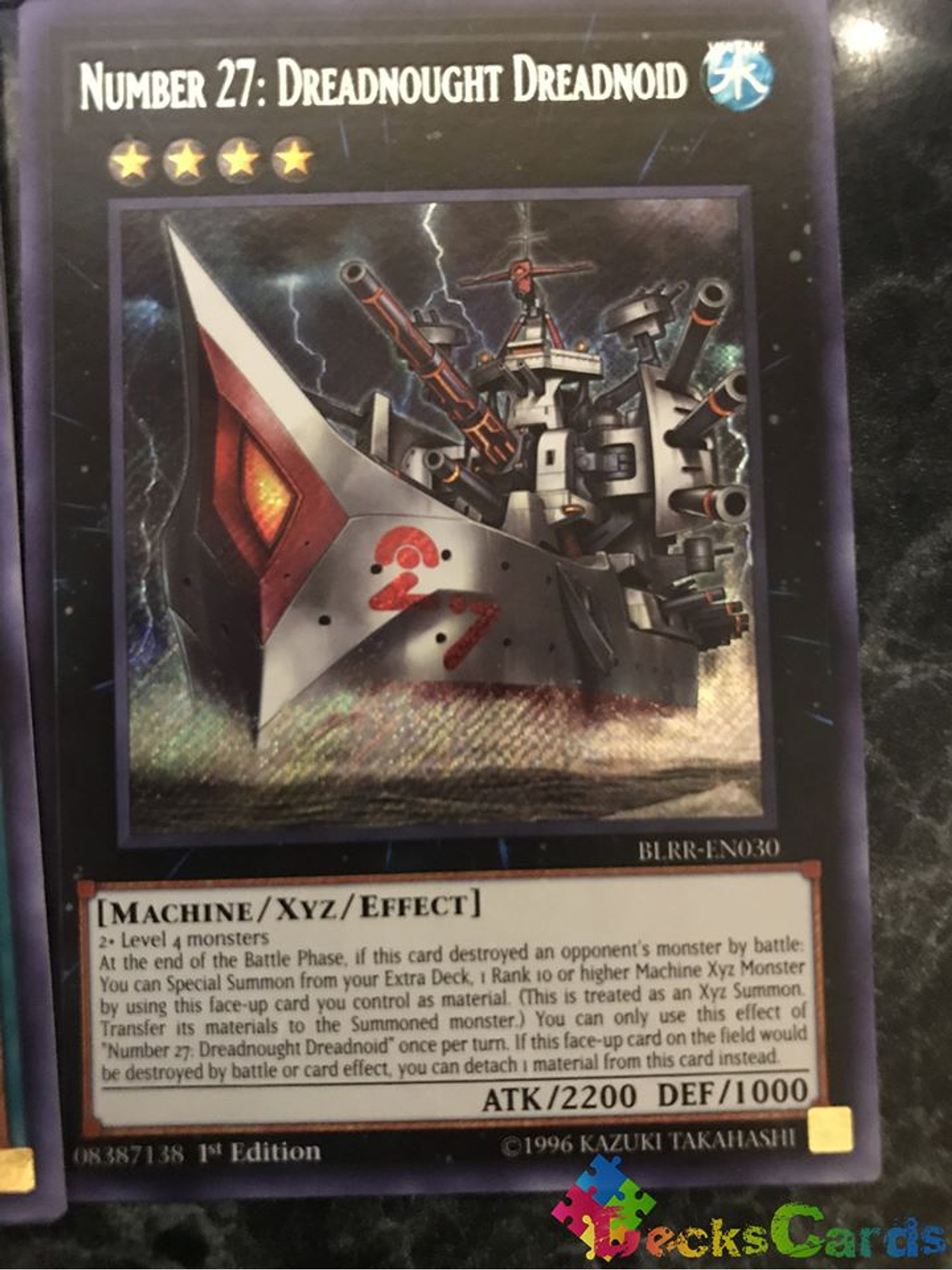 Number 27: Dreadnought Dreadnoid - BLRR-EN030 - Secret Rare 1st Edition 1