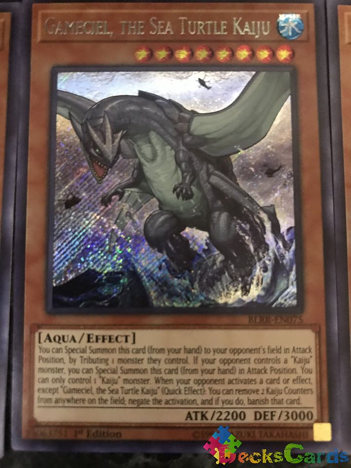 Gameciel, the Sea Turtle Kaiju - BLRR-EN075 - Secret Rare 1st Edition 1