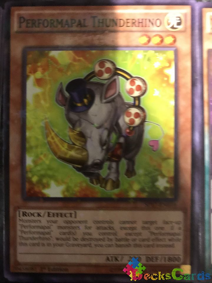 Performapal Thunderhino - SP17-EN016 - Starfoil Rare 1st Edition 1