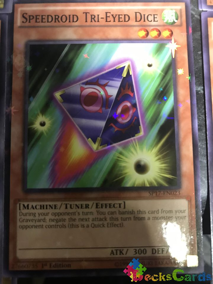 Speedroid Tri-Eyed Dice - SP17-EN023 - Starfoil Rare 1st Edition 1