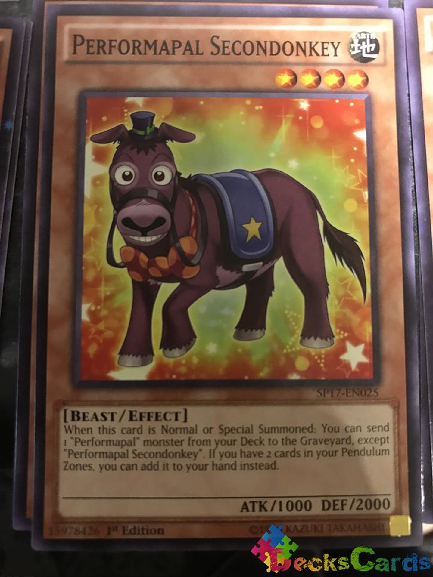 Performapal Secondonkey - SP17-EN025 - Common 1st Edition 1