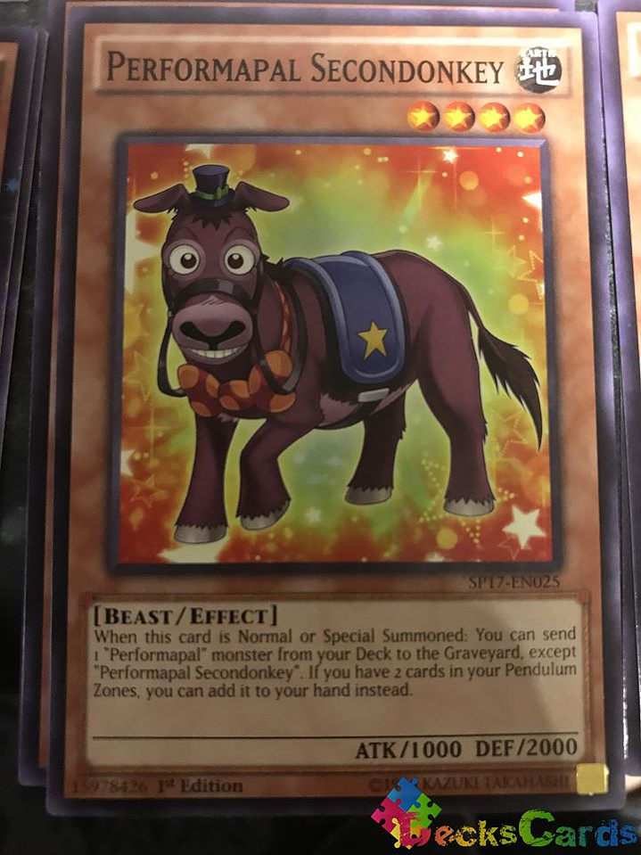 Performapal Secondonkey - SP17-EN025 - Common 1st Edition 1