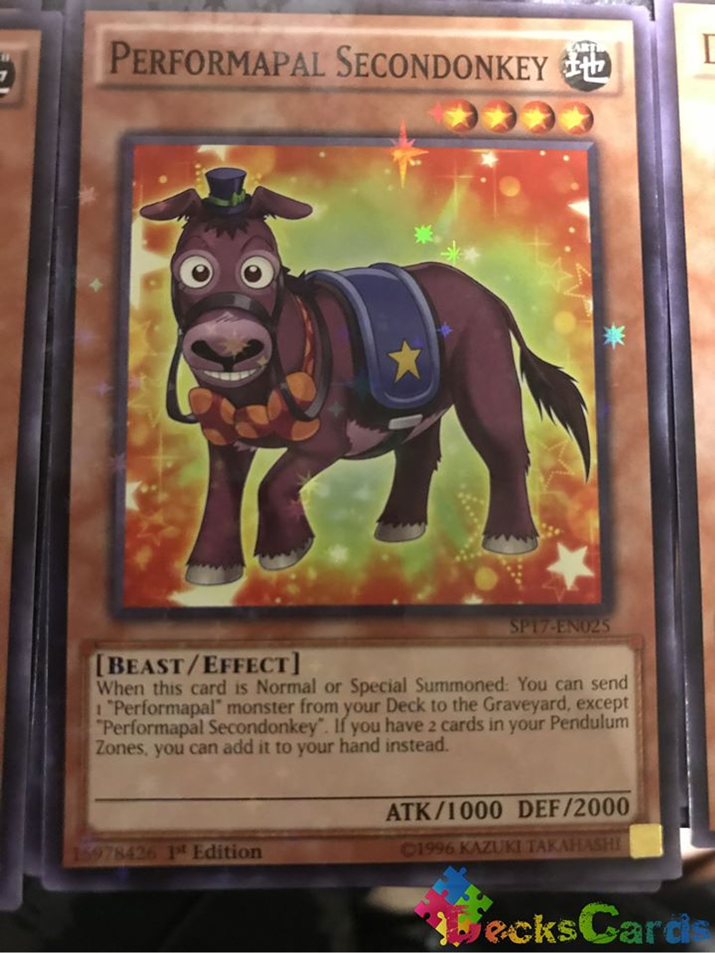 Performapal Secondonkey - SP17-EN025 - Starfoil Rare 1st Edition 1