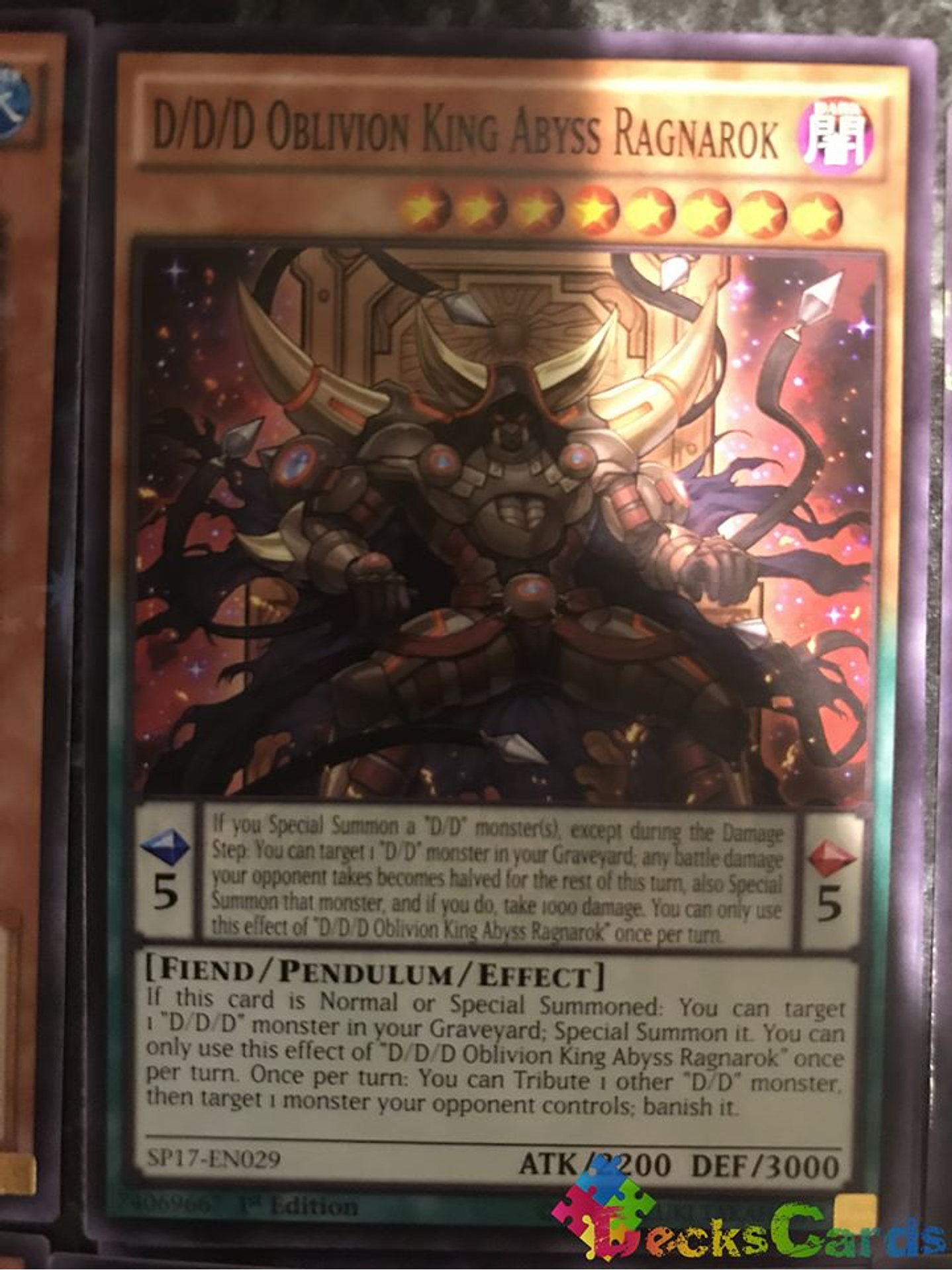 D/D/D Oblivion King Abyss Ragnarok - SP17-EN029 - Common 1st Edition 1