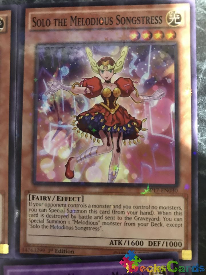 Solo the Melodious Songstress - SP17-EN030 - Starfoil Rare 1st Edition 1