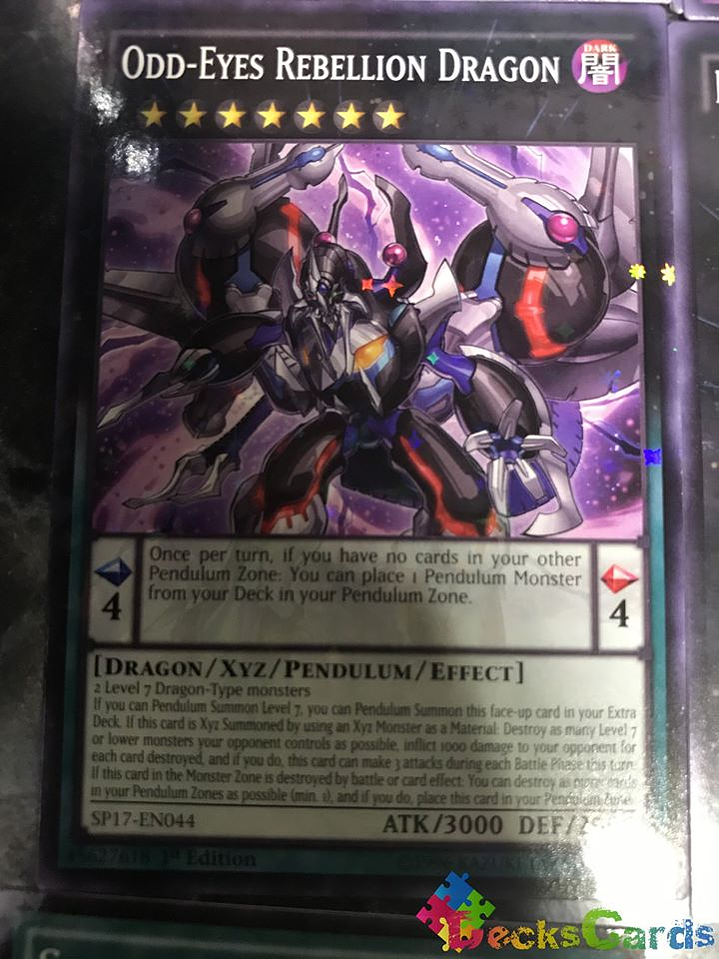 Odd-Eyes Rebellion Dragon - SP17-EN044 - Starfoil Rare 1st Edition 1