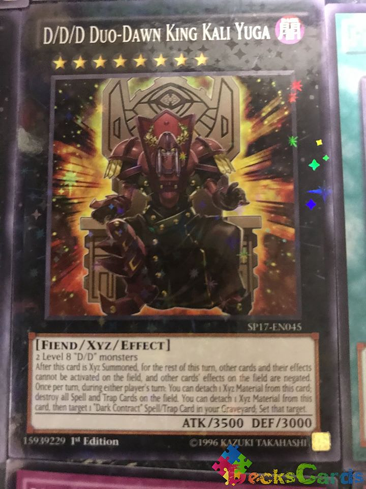 D/D/D Duo-Dawn King Kali Yuga - SP17-EN045 - Starfoil Rare 1st Edition 1