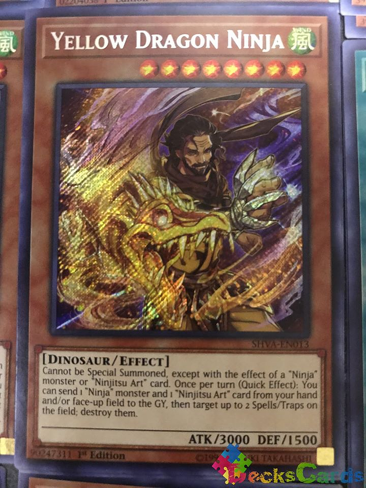 Yellow Dragon Ninja - SHVA-EN013 - Secret Rare 1st Edition 1