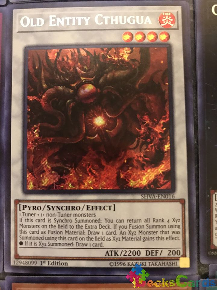 Old Entity Cthugua - SHVA-EN016 - Secret Rare 1st Edition 1