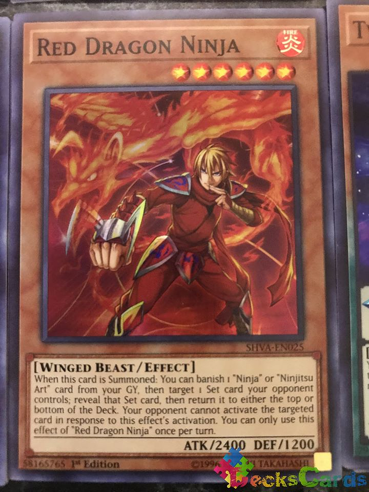 Red Dragon Ninja - SHVA-EN025 - Super Rare 1st Edition 1
