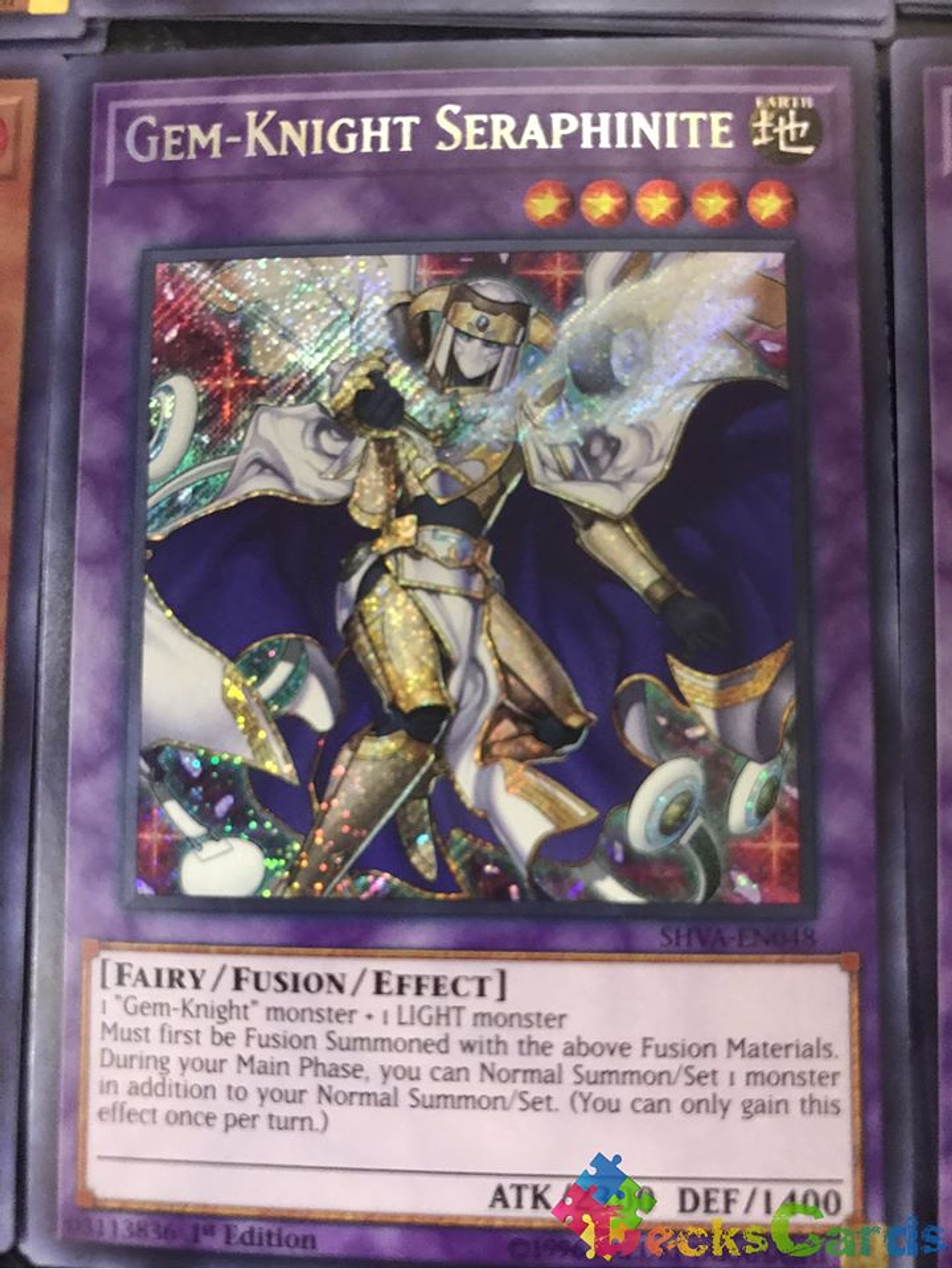Gem-Knight Seraphinite - SHVA-EN048 - Secret Rare 1st Edition 1