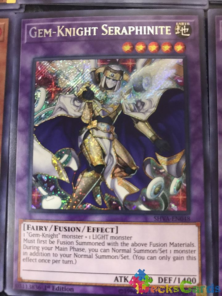Gem-Knight Seraphinite - SHVA-EN048 - Secret Rare 1st Edition 1