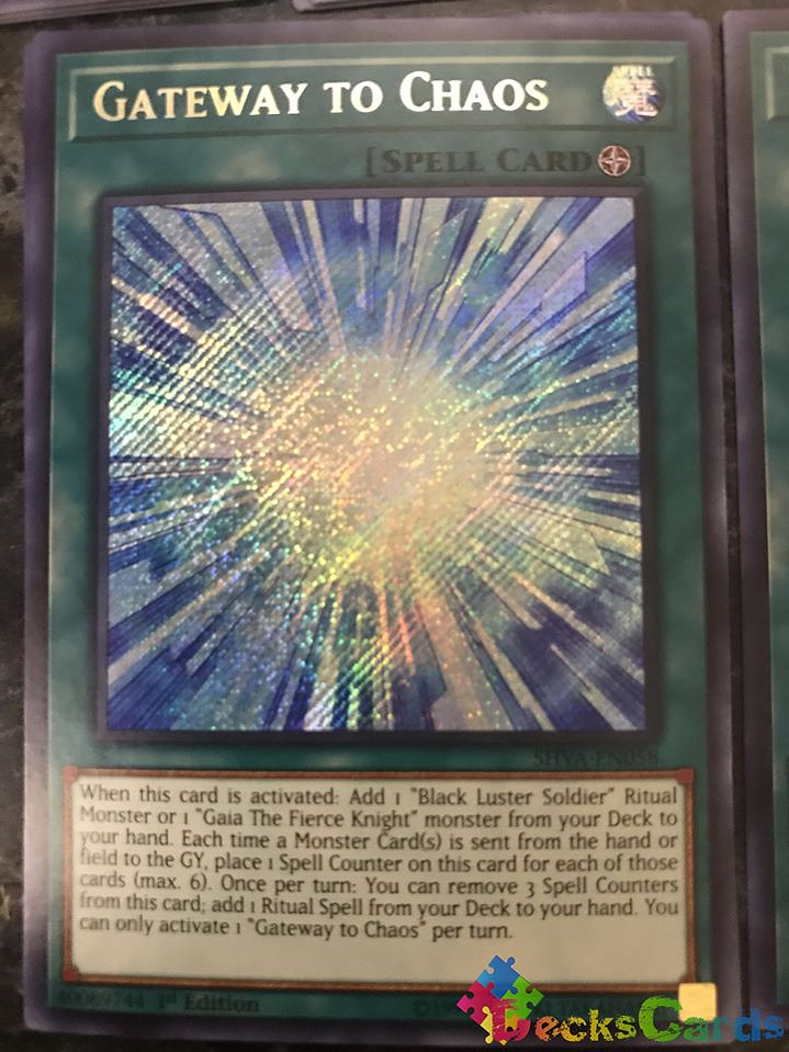 Gateway to Chaos - SHVA-EN058 - Secret Rare 1st Edition 1