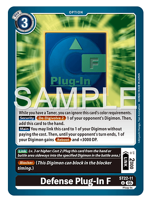 ST22-11 U Defense Plug-In F