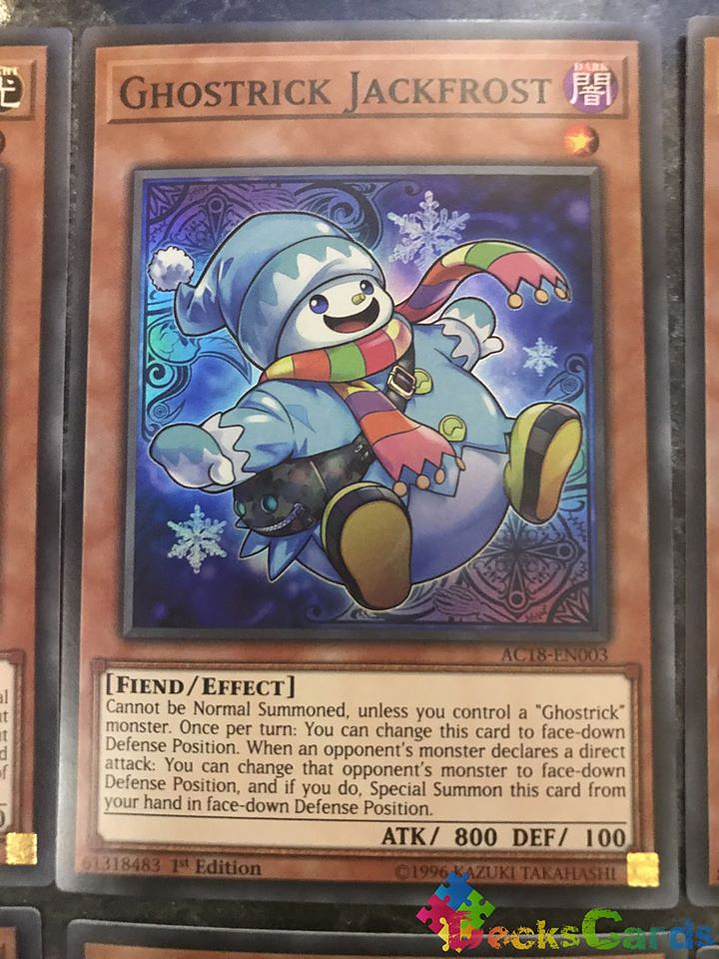 Ghostrick Jackfrost - AC18-EN003 - Super Rare 1st Edition 1