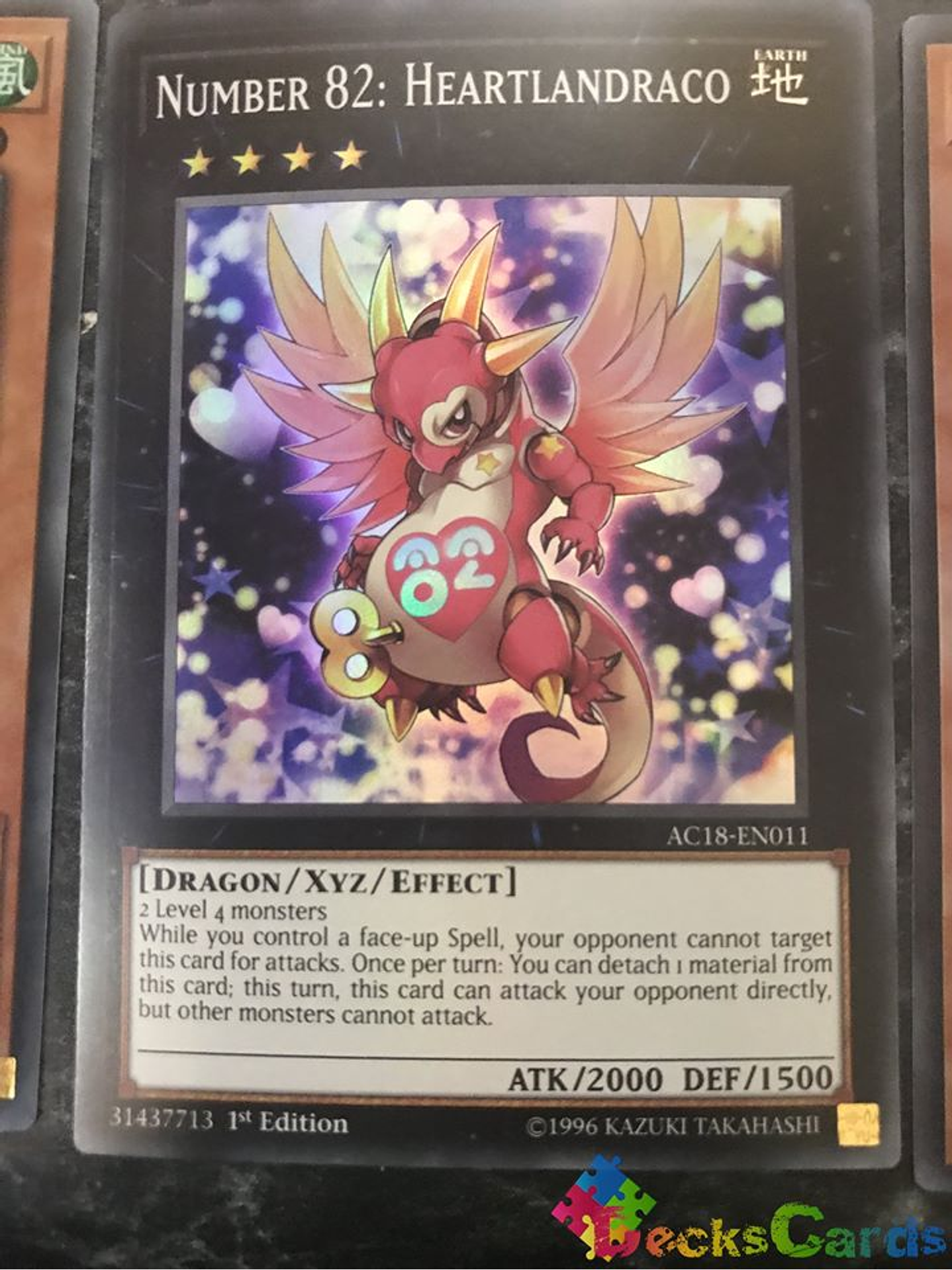 Number 82: Heartlandraco - AC18-EN011 - Super Rare 1st Edition 1