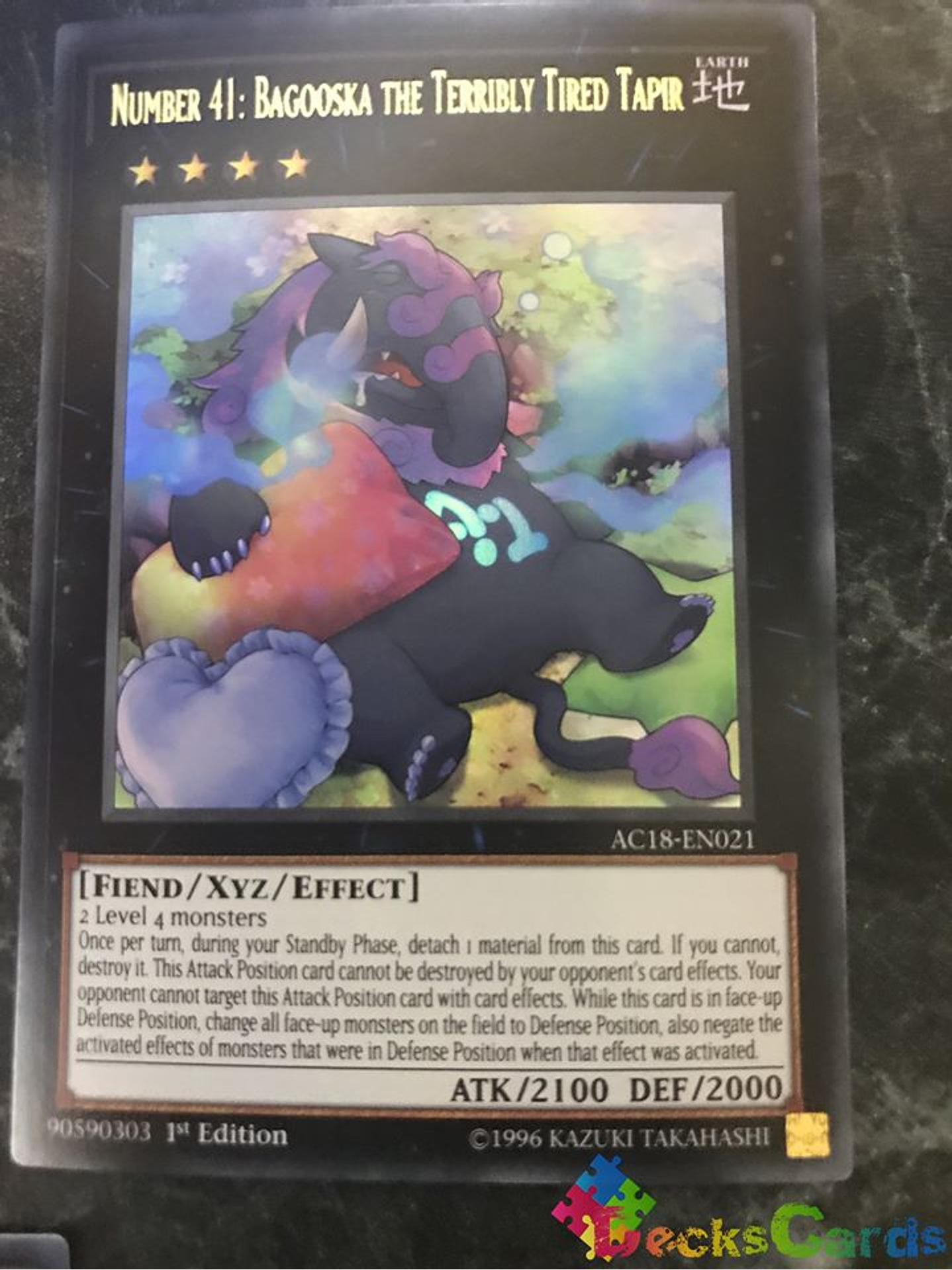 Number 41: Bagooska The Terribly Tired Tapir - AC18-EN021 - Ultra Rare 1st Edition 1