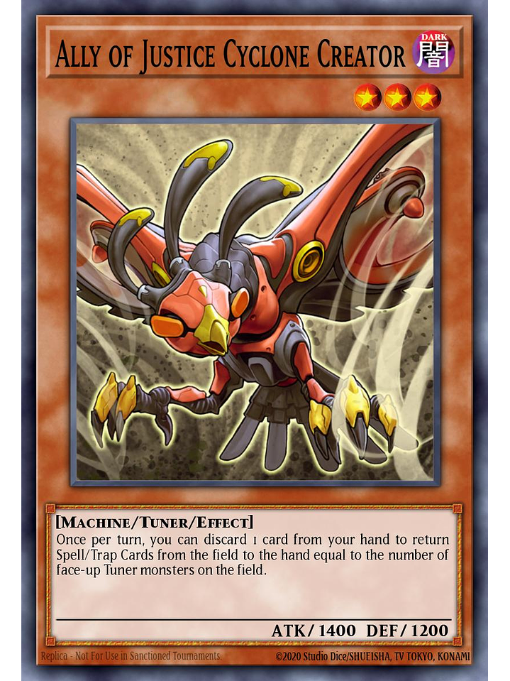 Ally of Justice Cyclone Creator - PHRE-EN056 - Rare 1st Edition 1