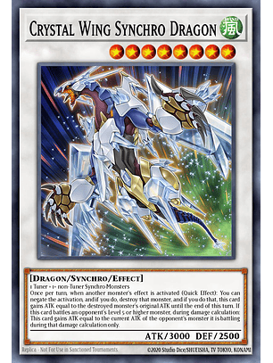 Crystal Wing Synchro Dragon - PHRE-EN059 - Rare 1st Edition