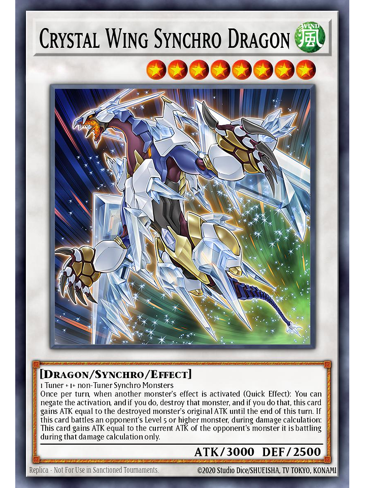 Crystal Wing Synchro Dragon - PHRE-EN059 - Rare 1st Edition 1
