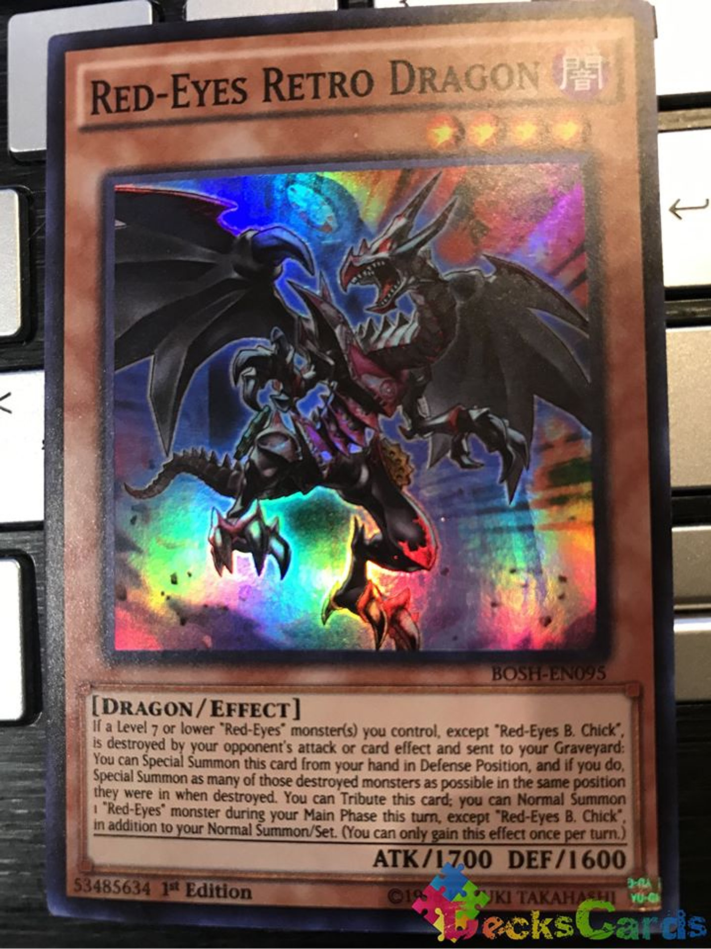 Red-Eyes Retro Dragon - BOSH-EN095 - Super Rare 1st Edition 1