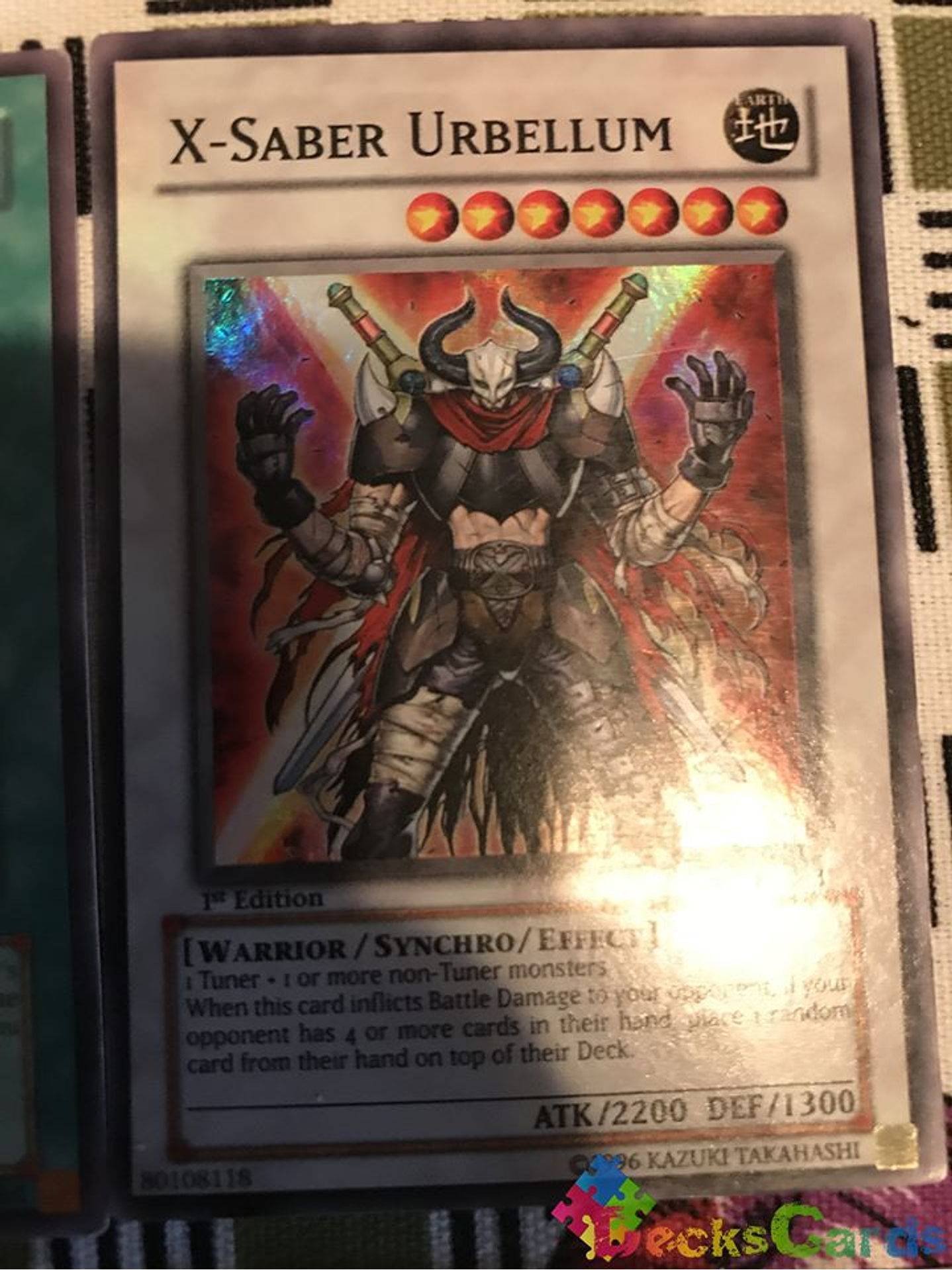 X-Saber Urbellum - 5DS2-EN043 - Super Rare 1st Edition 1