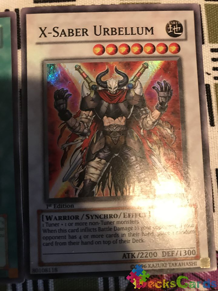 X-Saber Urbellum - 5DS2-EN043 - Super Rare 1st Edition 1