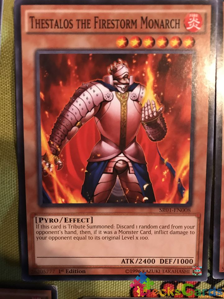 Thestalos the Firestorm Monarch - SR01-EN008 - Common 1st Edition 1