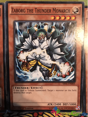 Zaborg the Thunder Monarch - SR01-EN005 - Common 1st Edition