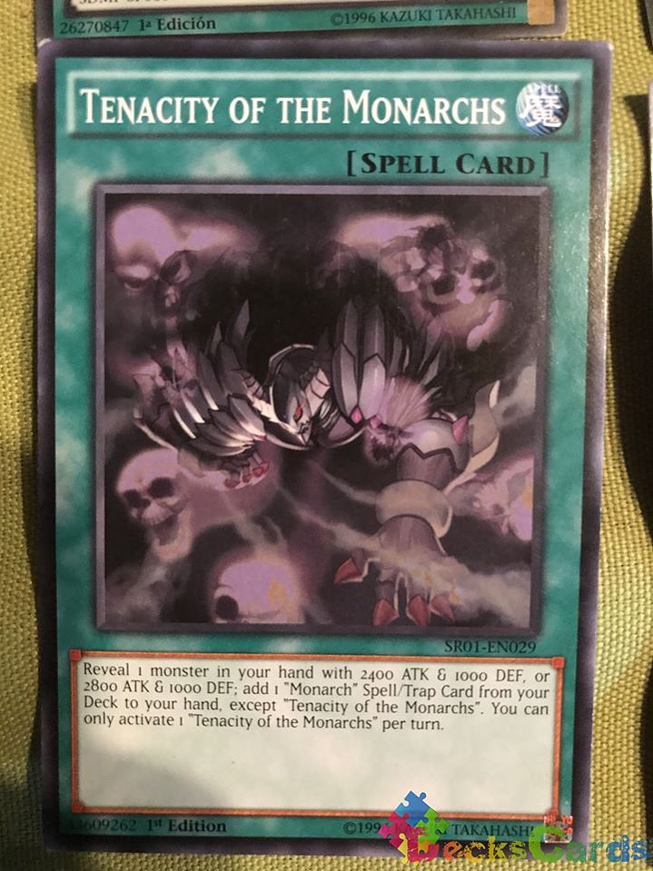 Tenacity of the Monarchs - SR01-EN029 - Common 1st Edition 1