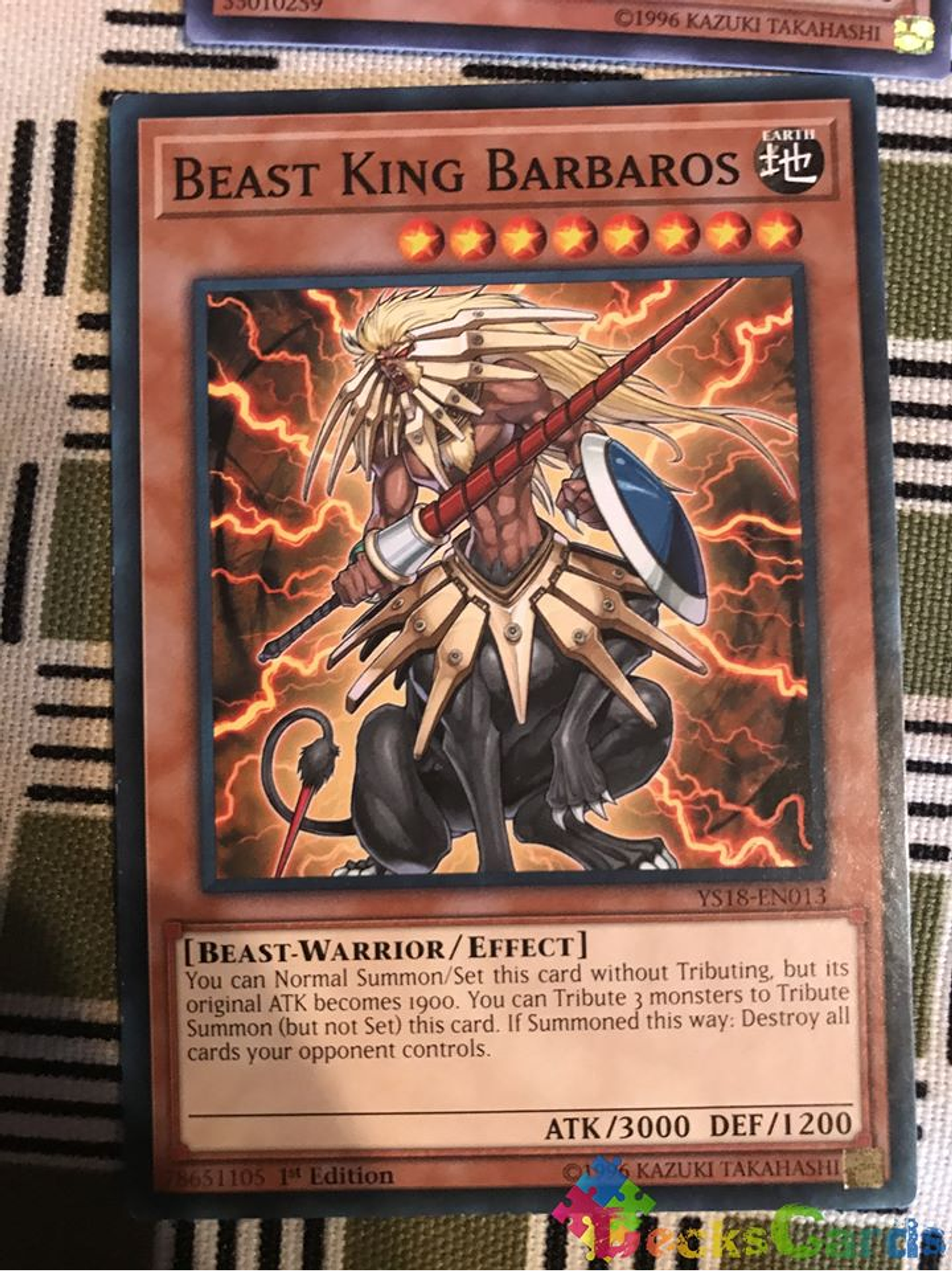 Beast King Barbaros - YS18-EN013 - Common 1st Edition 1