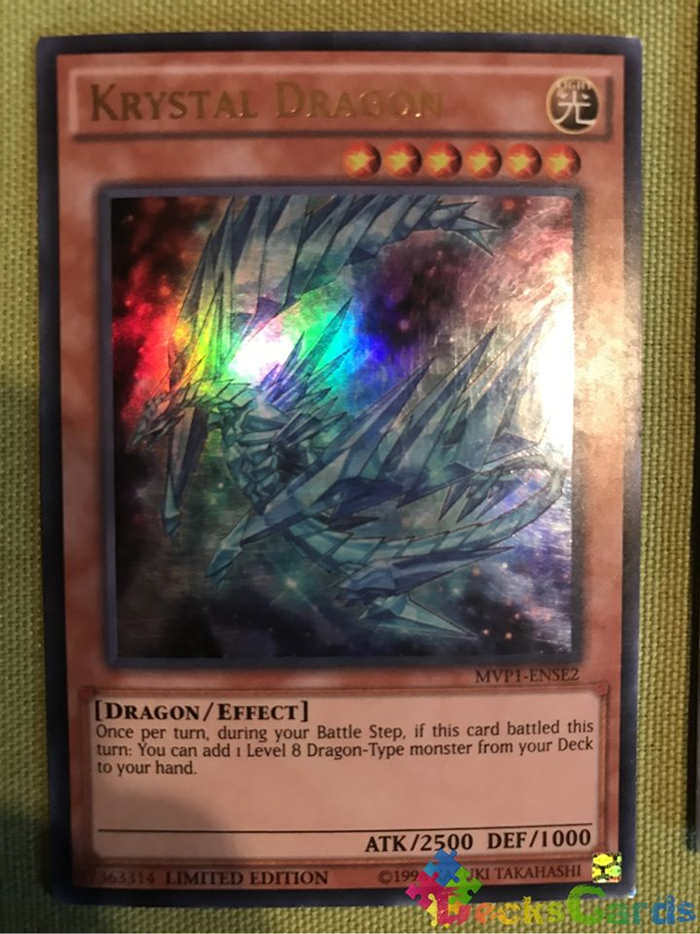 Krystal Dragon - MVP1-ENSE2 - Ultra Rare Limited Edition 1