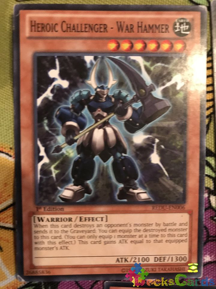 Heroic Challenger - War Hammer - REDU-EN006 - Common 1st Edition 1