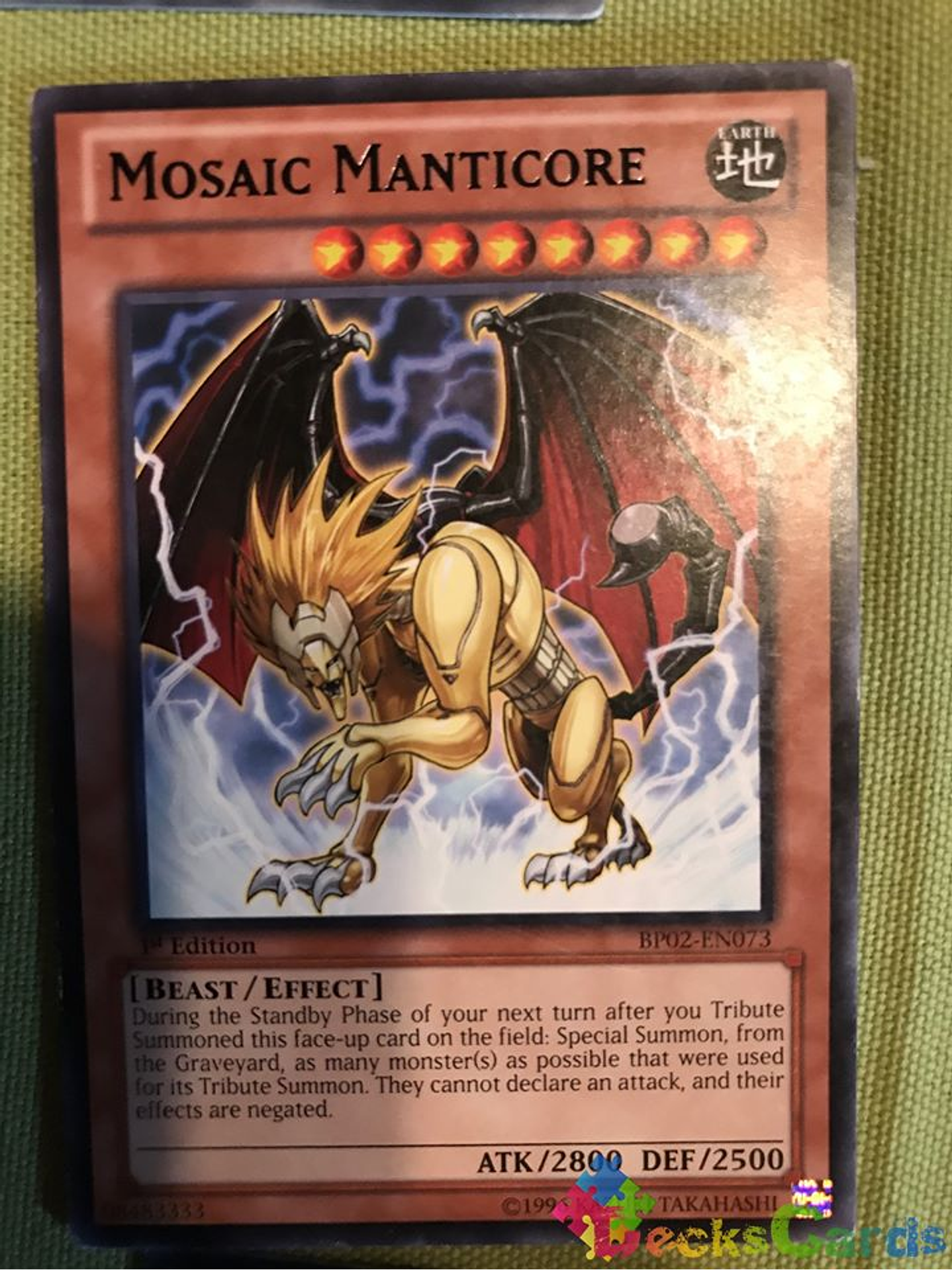 Mosaic Manticore - BP02-EN073 - Rare 1st Edition 1